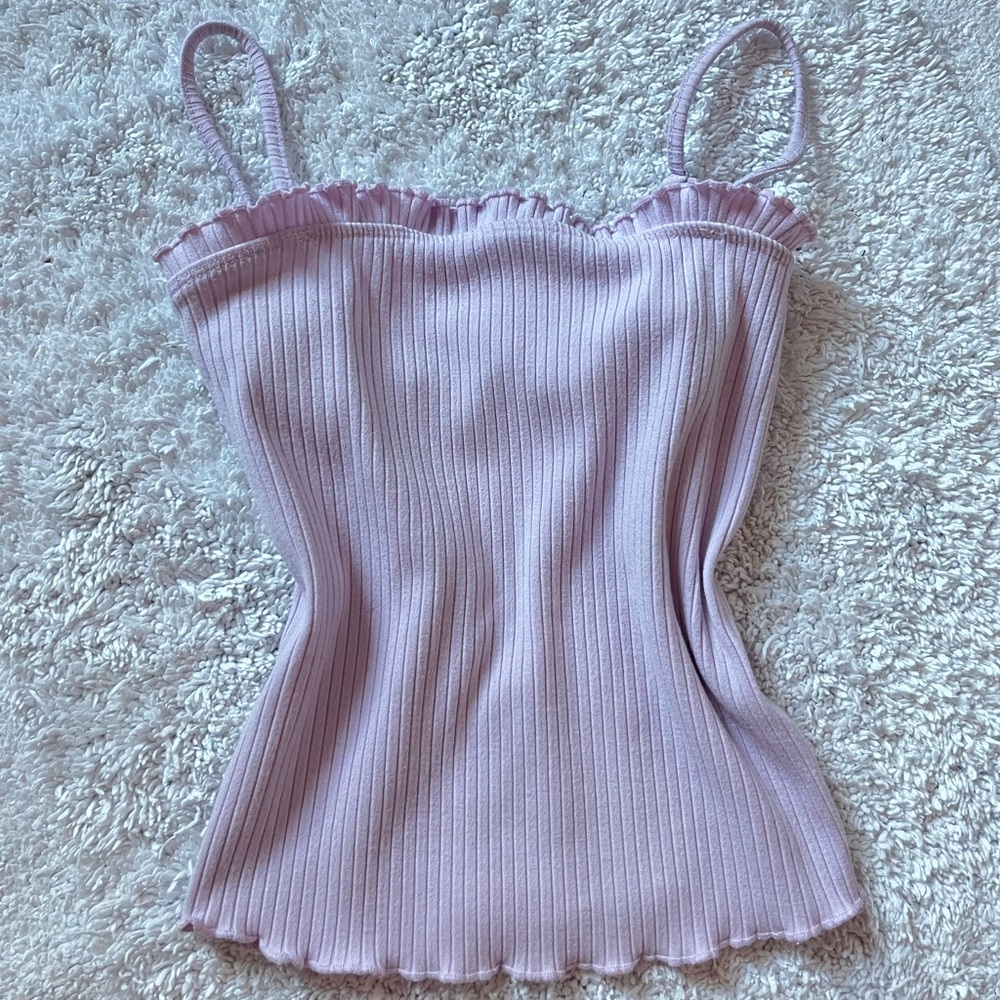 Purple Fitted Lettuce Trim Top || FOREVER 21